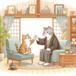 Котёнок дружит с взрослой кошкой